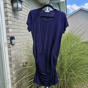 Small Show Short Sleeve Purple Casual Maternity Dress Size Large